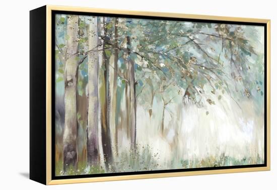 Silver Leaves-Allison Pearce-Framed Stretched Canvas