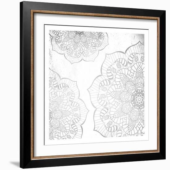 Silver Mandala-Jace Grey-Framed Art Print