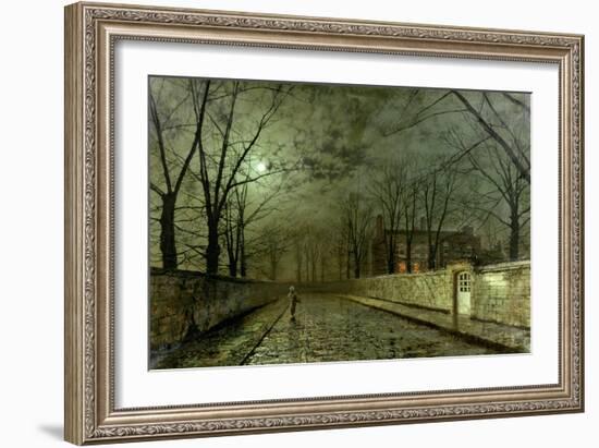 Silver Moonlight, 1880-John Atkinson Grimshaw-Framed Giclee Print