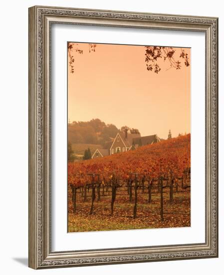 Silver Oak Cellars Winery and Vineyard, Alexander Valley, Mendocino County, California, USA-John Alves-Framed Photographic Print