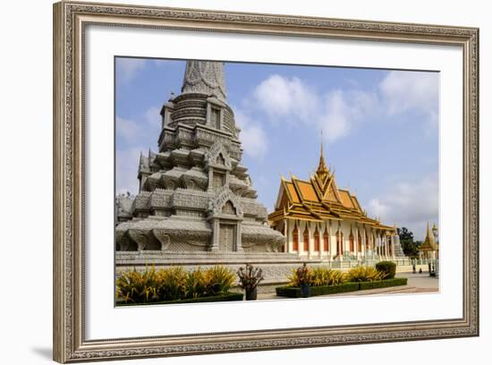 Silver Pagoda Inside the Royal Palace, Dated 19th Century, Phnom Penh, Cambodia, Indochina-Nathalie Cuvelier-Framed Photographic Print