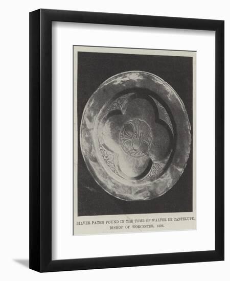 Silver Paten Found in the Tomb of Walter De Cantelupe, Bishop of Worcester, 1236-null-Framed Giclee Print