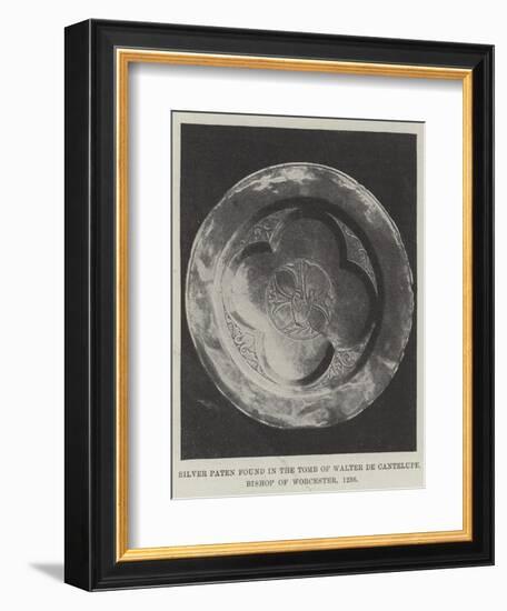 Silver Paten Found in the Tomb of Walter De Cantelupe, Bishop of Worcester, 1236-null-Framed Giclee Print