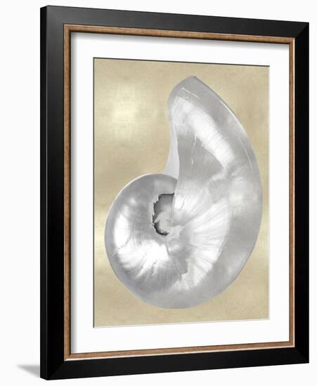 Silver Pearl Shell on Gold I-Caroline Kelly-Framed Art Print