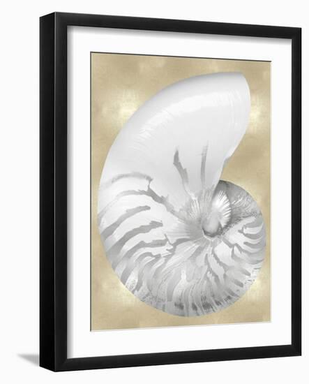 Silver Pearl Shell on Gold III-Caroline Kelly-Framed Art Print