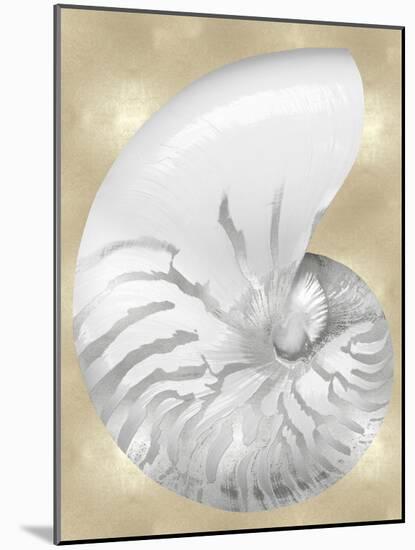 Silver Pearl Shell on Gold III-Caroline Kelly-Mounted Art Print