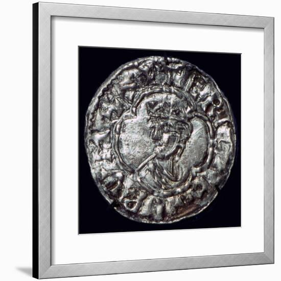 Silver penny of the Irish King Sigtrygg Silkbeard. Artist: Unknown-Unknown-Framed Giclee Print