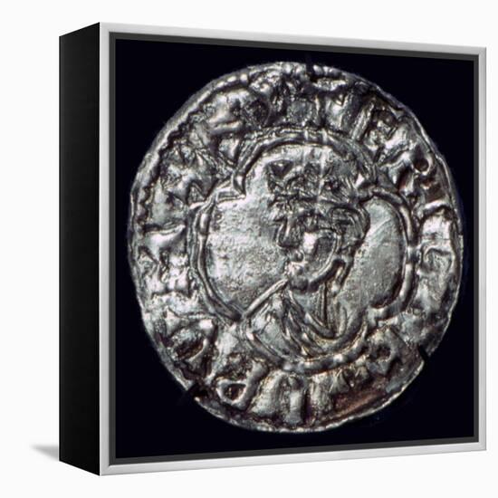 Silver penny of the Irish King Sigtrygg Silkbeard. Artist: Unknown-Unknown-Framed Premier Image Canvas