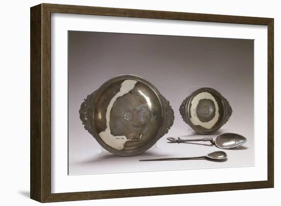 Silver Plates and Spoons-null-Framed Giclee Print