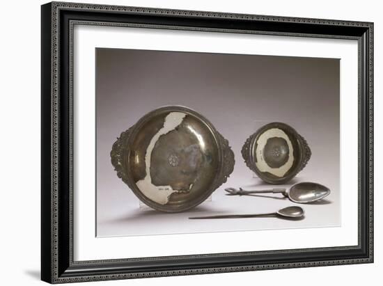 Silver Plates and Spoons-null-Framed Giclee Print