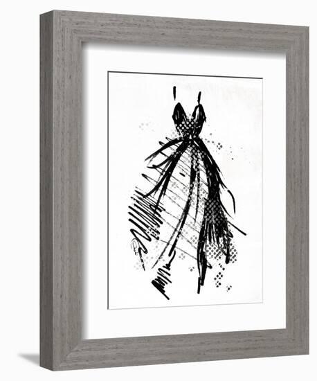 Silver Runway Dress-OnRei-Framed Art Print