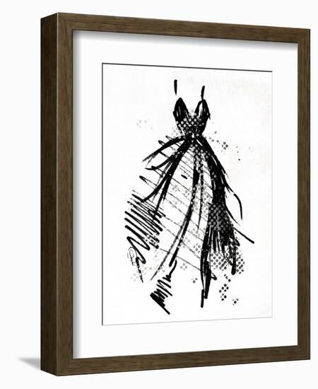 Silver Runway Dress-OnRei-Framed Art Print