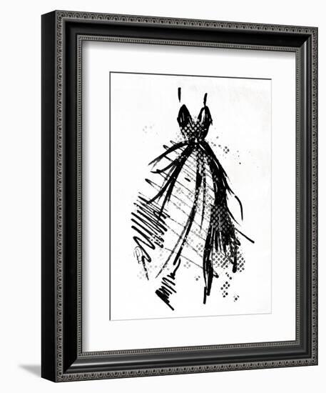 Silver Runway Dress-OnRei-Framed Art Print