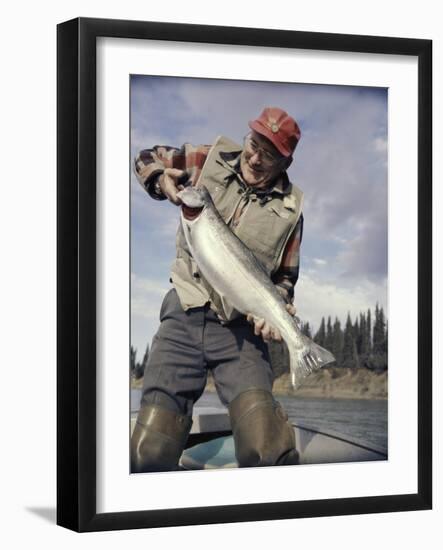 Silver Salmon, Kenai River, Alaska, USA-null-Framed Photographic Print