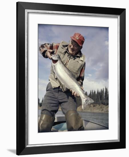 Silver Salmon, Kenai River, Alaska, USA-null-Framed Photographic Print