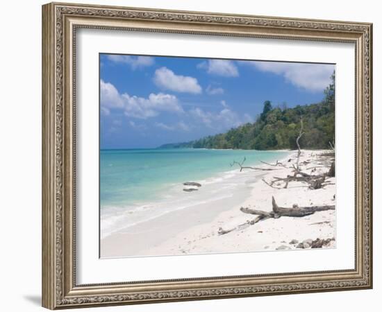 Silver Sand Beach with Turquoise Sea, Havelock Island, Andaman Islands, India, Indian Ocean, Asia-Michael Runkel-Framed Photographic Print