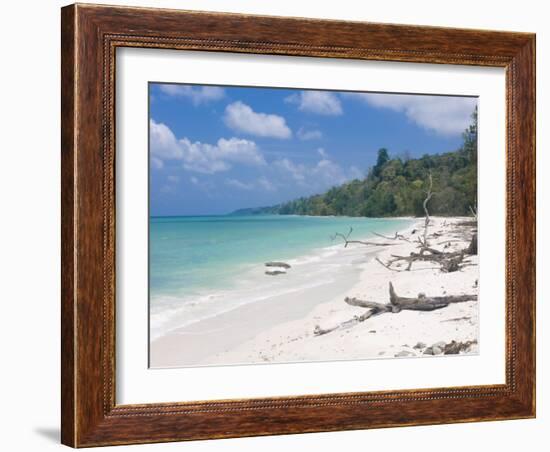 Silver Sand Beach with Turquoise Sea, Havelock Island, Andaman Islands, India, Indian Ocean, Asia-Michael Runkel-Framed Photographic Print