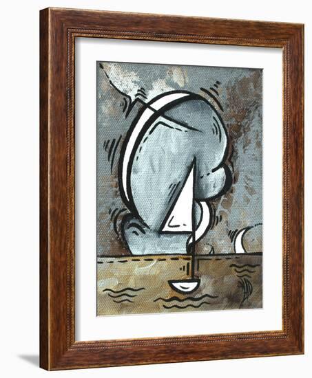 Silver Sea I-Megan Aroon Duncanson-Framed Art Print