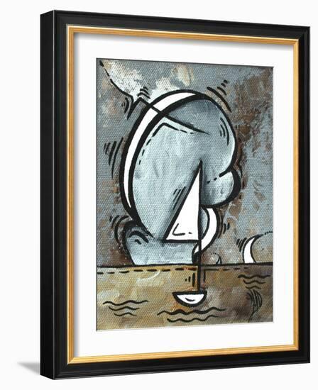 Silver Sea I-Megan Aroon Duncanson-Framed Art Print