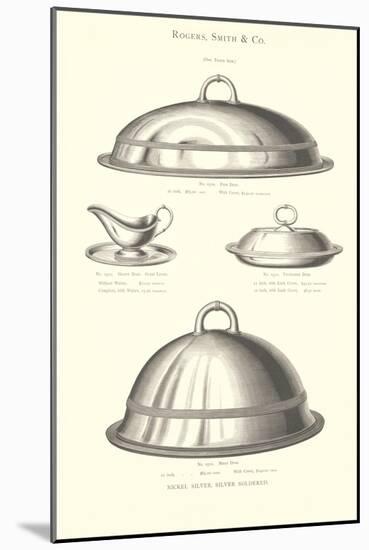 Silver Serving Accessories-null-Mounted Art Print