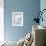 Silver Shell on Aqua Blue II-Caroline Kelly-Framed Art Print displayed on a wall