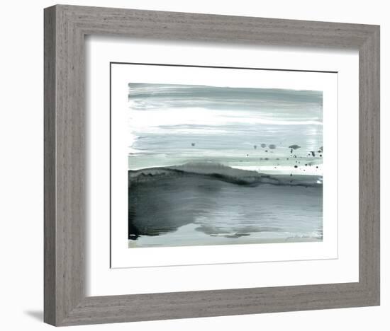 Silver Silence: Dappled Shore-Joan Davis-Framed Art Print