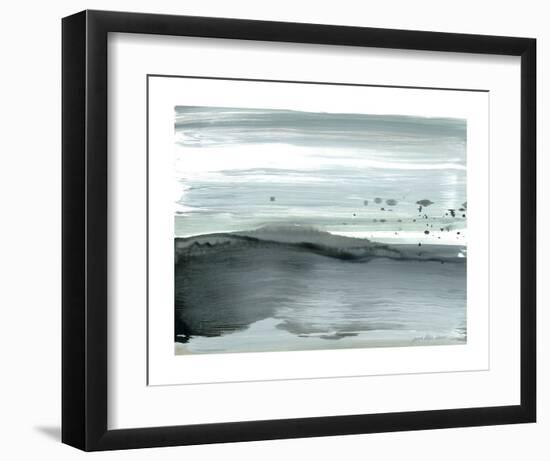 Silver Silence: Dappled Shore-Joan Davis-Framed Art Print