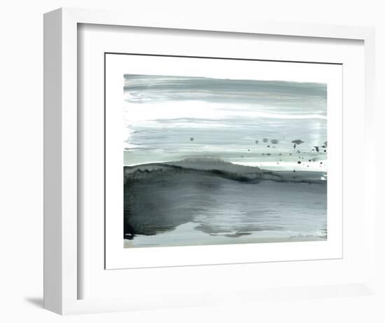 Silver Silence: Dappled Shore-Joan Davis-Framed Art Print