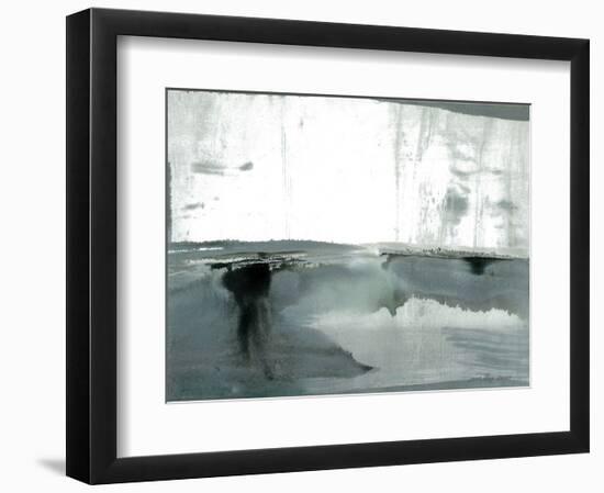 Silver Silence: Watercolor and Mist-Joan Davis-Framed Art Print