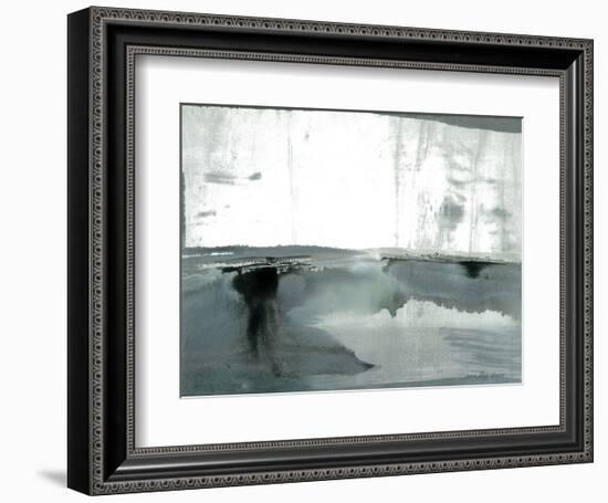 Silver Silence: Watercolor and Mist-Joan Davis-Framed Art Print