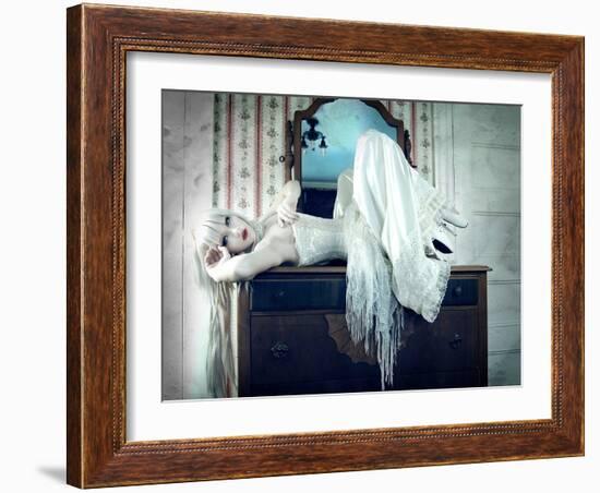 Silver Slither-Winter Wolf Studios-Framed Photographic Print