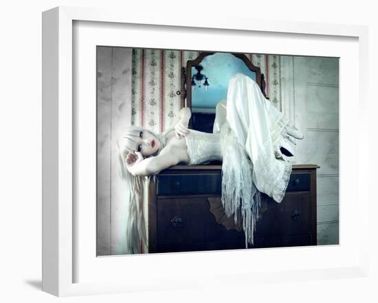 Silver Slither-Winter Wolf Studios-Framed Photographic Print