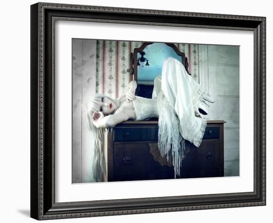 Silver Slither-Winter Wolf Studios-Framed Photographic Print