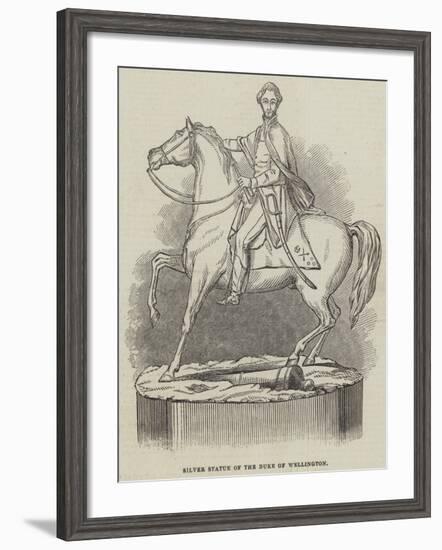 Silver Statue of the Duke of Wellington-null-Framed Giclee Print