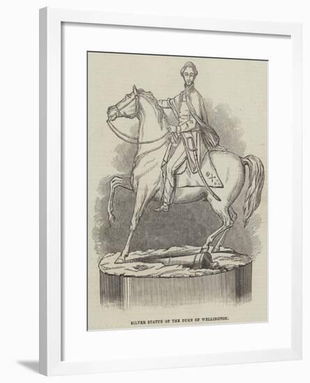 Silver Statue of the Duke of Wellington-null-Framed Giclee Print