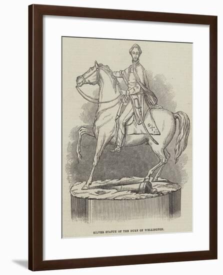Silver Statue of the Duke of Wellington-null-Framed Giclee Print