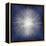 Silver Sunburst on Blue I-Abby Young-Framed Stretched Canvas