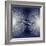 Silver Sunburst on Blue II-Abby Young-Framed Art Print