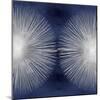 Silver Sunburst on Blue II-Abby Young-Mounted Art Print