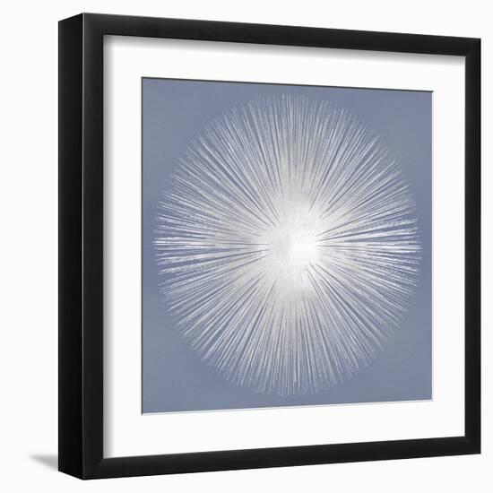 Silver Sunburst on Gray I-Abby Young-Framed Art Print