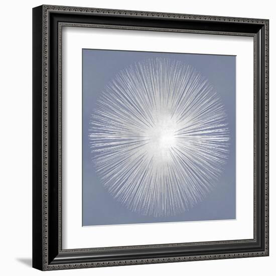 Silver Sunburst on Gray I-Abby Young-Framed Art Print