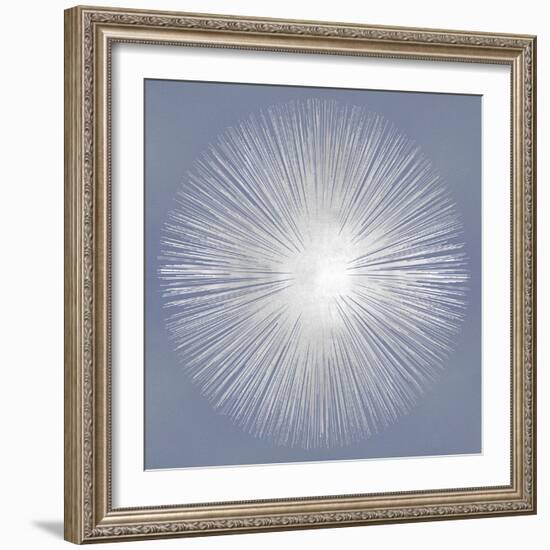 Silver Sunburst on Gray I-Abby Young-Framed Art Print