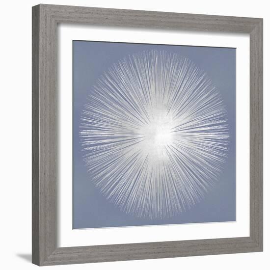 Silver Sunburst on Gray I-Abby Young-Framed Art Print