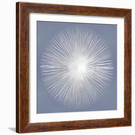 Silver Sunburst on Gray I-Abby Young-Framed Art Print