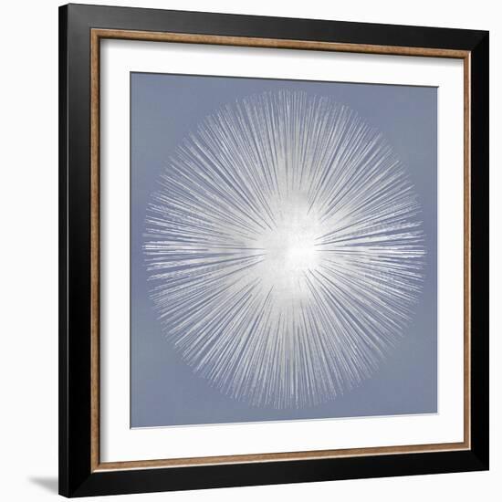 Silver Sunburst on Gray I-Abby Young-Framed Art Print