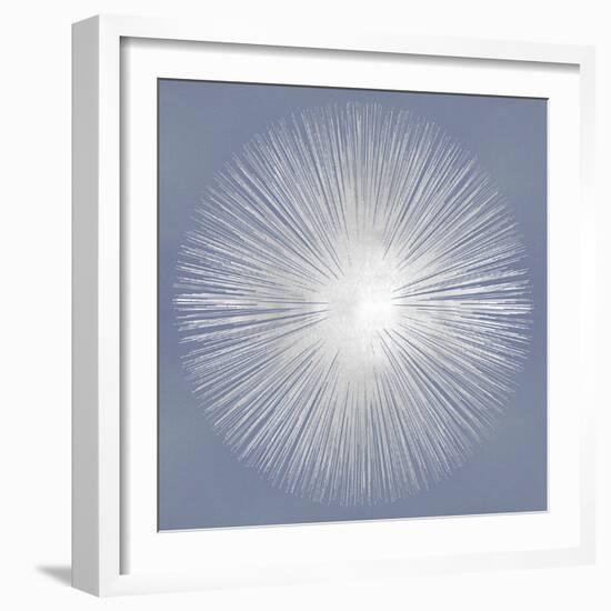 Silver Sunburst on Gray I-Abby Young-Framed Art Print