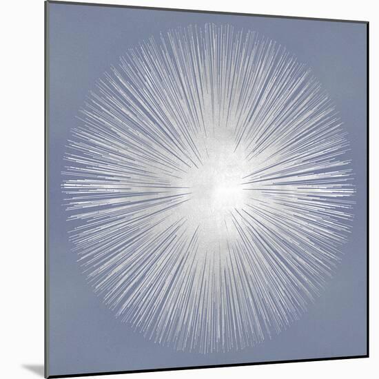 Silver Sunburst on Gray I-Abby Young-Mounted Art Print