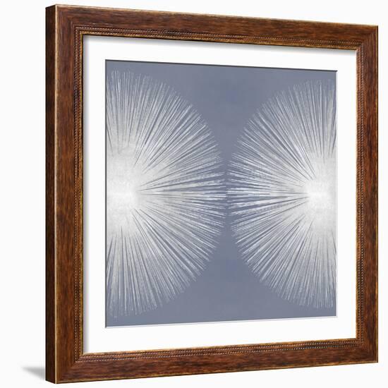 Silver Sunburst on Gray II-Abby Young-Framed Art Print