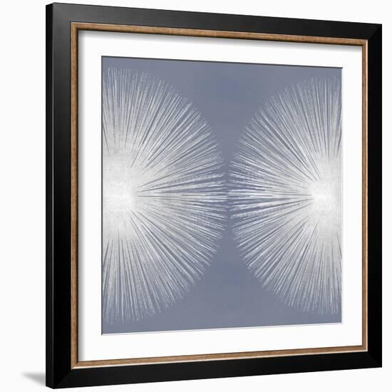 Silver Sunburst on Gray II-Abby Young-Framed Art Print