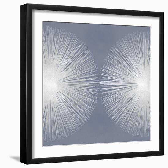 Silver Sunburst on Gray II-Abby Young-Framed Art Print